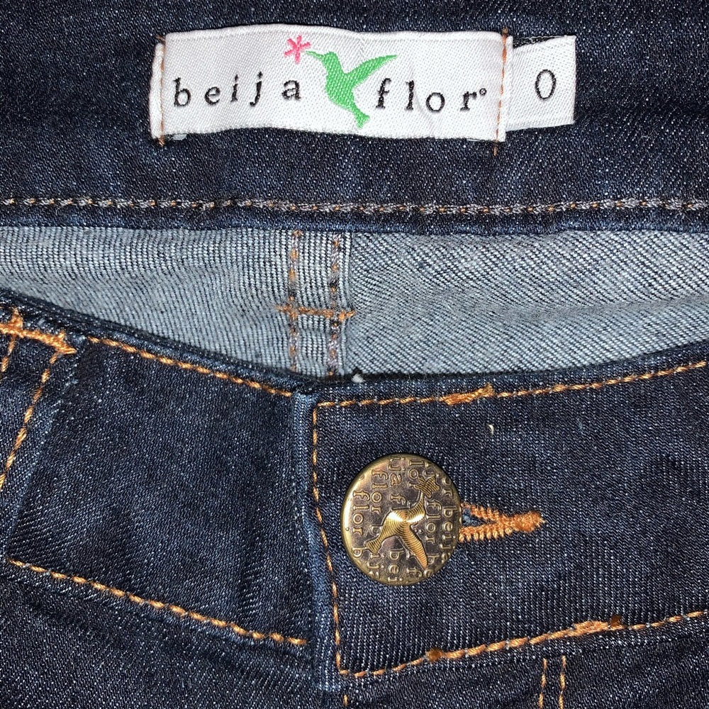 EUC Beija Flor Nicole Skinny Jeans Size 0 - Picture 7 of 8